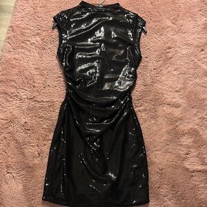 Elegant Black Sequin Dress